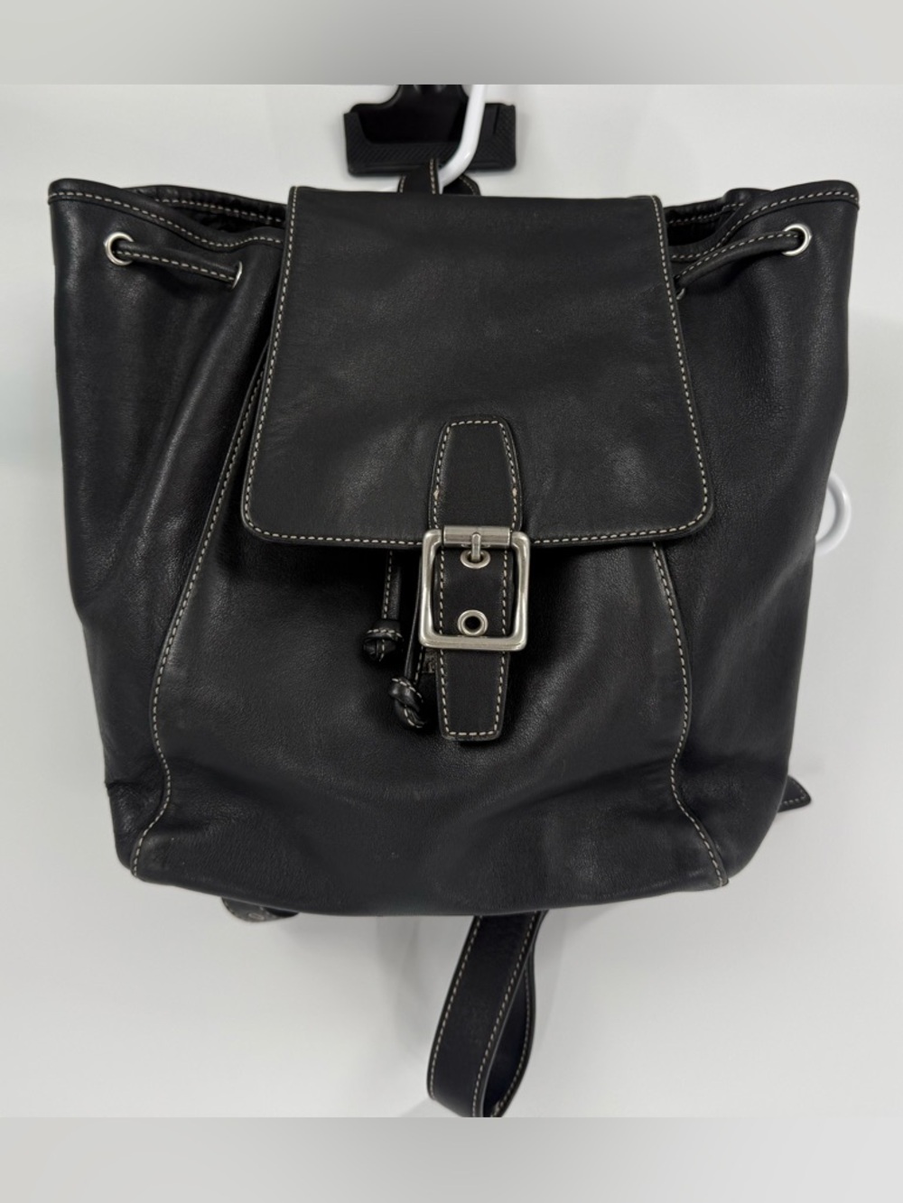 Coach Legacy Vintage Leather Small
Drawstring Backpack Purse, Black, Style #9569 - Picture 8 of 12